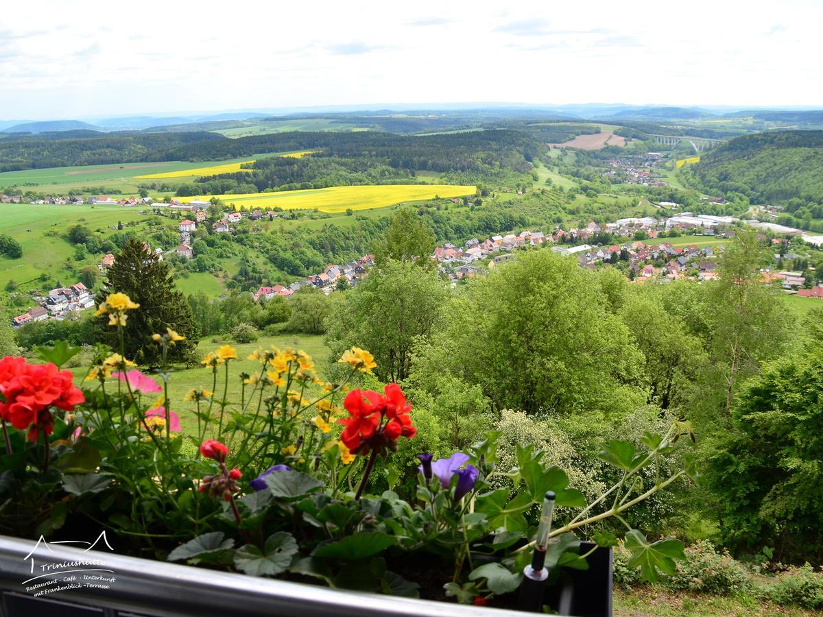 Hotel Die Triniushuette "Thueringens Schoenste Aussicht" Rauenstein Exteriér fotografie