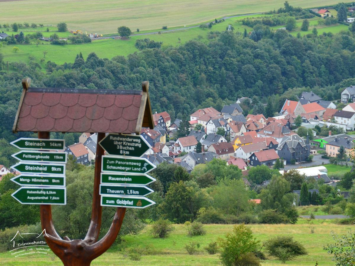 Hotel Die Triniushuette "Thueringens Schoenste Aussicht" Rauenstein Exteriér fotografie