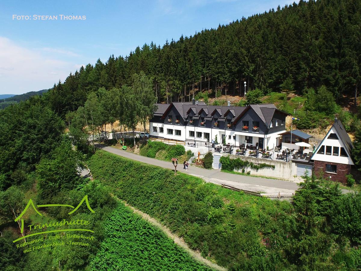 Hotel Die Triniushuette "Thueringens Schoenste Aussicht" Rauenstein Exteriér fotografie